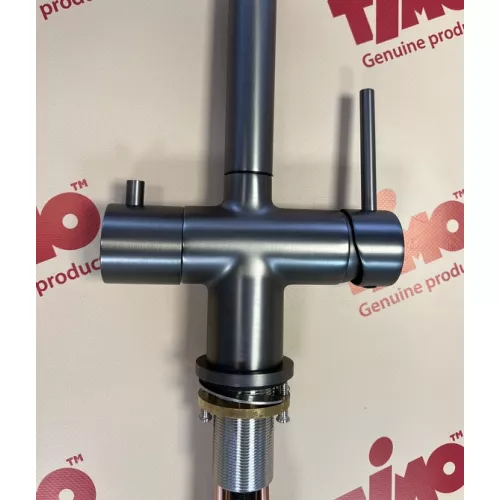 Смеситель для кухни Timo Saona 2356/18FL черное золото с подключением фильтра и выдвижной лейкой, изображение 2