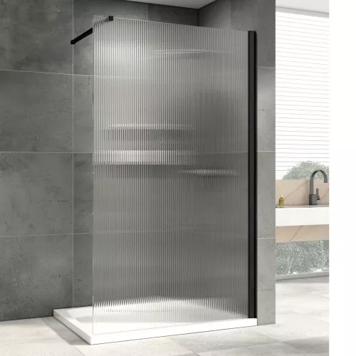 Душевая перегородка ABBER Immer Offen AG61091R8, Цвет профиля: Черный, Выбрать размер: 90