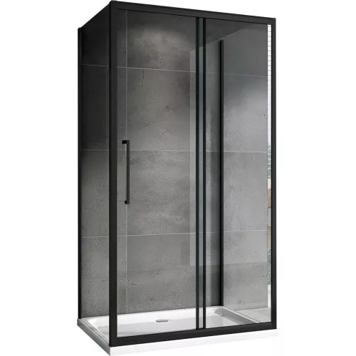 Душевые ограждения: Душевой уголок ABBER Schwarzer Diamant AG30100BH-S100B-S100B пристенный 1 в магазине Акватория