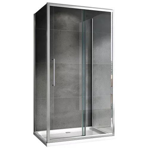 Душевые ограждения: Душевой уголок ABBER Schwarzer Diamant AG30100H-S100-S100 пристенный 1 в магазине Акватория