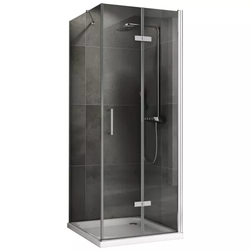 Душевой уголок ABBER Zart  прозрачное/хром , в угол, Цвет стекла: прозрачное, Цвет профиля: Хром, Выбрать размер: 70х70