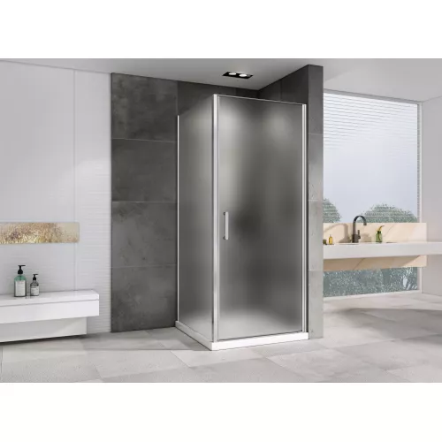 Душевой уголок ABBER Sonnenstrand  матовое/хром , в угол, Цвет стекла: матовое, Цвет профиля: Хром, Выбрать размер: 60х100, изображение 2