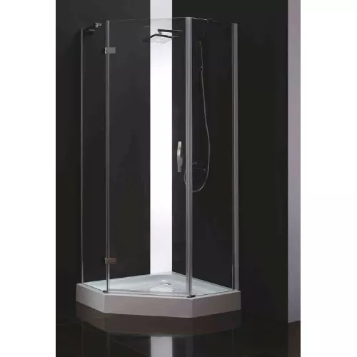 Душевой уголок CEZARES BERGAMO-W-P-1-C-Cr-L/R-IV, Цвет профиля: Хром, Выбрать размер: 100х100, Ориентация: левая, изображение 3