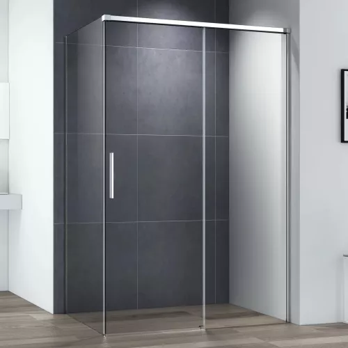 Душевой уголок CEZARES DUET SOFT-AH-1-C-Cr, Цвет профиля: Хром, Выбрать размер: 110х100