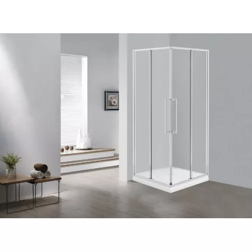 Душевое ограждение ESBANO ESS-90/100KV-C без поддона, Цвет профиля: Хром, Выбрать размер: 100х100, изображение 2