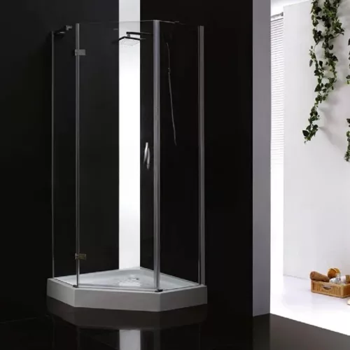 Душевой уголок CEZARES BERGAMO-W-P-1-C-Cr-L/R-IV, Цвет профиля: Хром, Выбрать размер: 100х100, Ориентация: левая, изображение 2