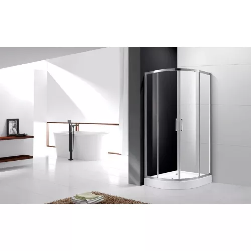 Душевой уголок CEZARES MOLVENO-R-2-C-Cr-IV, Цвет стекла: прозрачное, Цвет профиля: Хром, Выбрать размер: 100х100, изображение 2