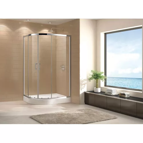 Душевой уголок CEZARES ECO-O-RH-2-C-Cr, Цвет профиля: Хром, Выбрать размер: 100х80, изображение 2