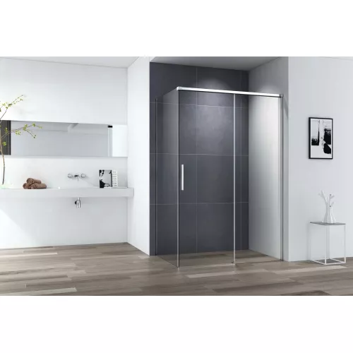 Душевой уголок CEZARES DUET SOFT-AH-1-C-Cr, Цвет профиля: Хром, Выбрать размер: 110х100, изображение 2