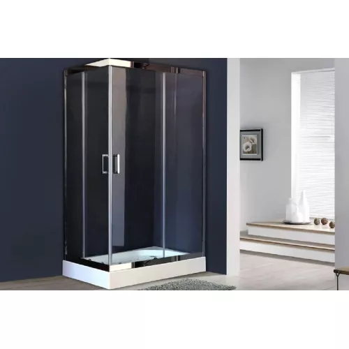 Душевой уголок Royal Bath RB HPD RB HP прямоугольный, Цвет стекла: прозрачное, Высота поддона: Низкий, Цвет профиля: Хром, Выбрать размер: 120x80, Ориентация: правая