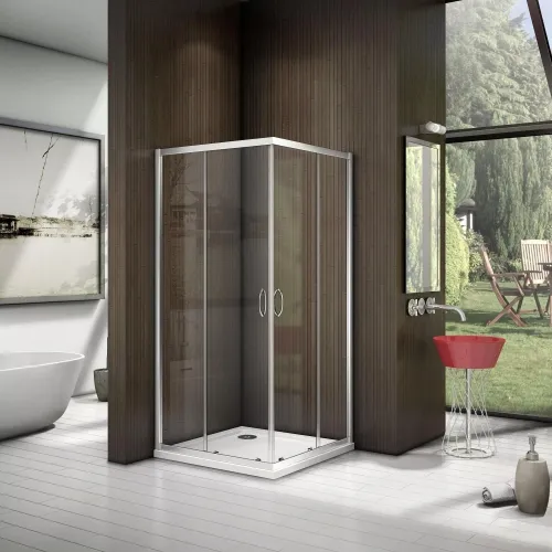 Душевой уголок Good Door LATTE CR-C-WE/-G-WE без поддона, Выбрать размер: 80x80, Цвет стекла: прозрачное