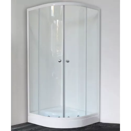 Душевой уголок Royal Bath RB HKD RB HK четверть круга, Высота поддона: Приобретается отдельно, Цвет профиля: Белый, Выбрать размер: 90x90, Цвет стекла: прозрачное
