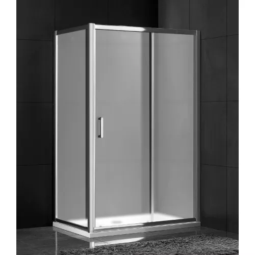 Душевой уголок Gemy Victoria S30191HM-A70M  матовое стекло, Цвет стекла: матовое, Цвет профиля: Хром, Выбрать размер: 70х100, изображение 2