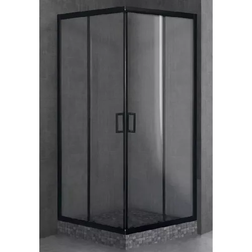 Душевой уголок Royal Bath RB HPD RB HP квадратный, Цвет стекла: прозрачное, Высота поддона: Приобретается отдельно, Цвет профиля: Черный, Выбрать размер: 80x80