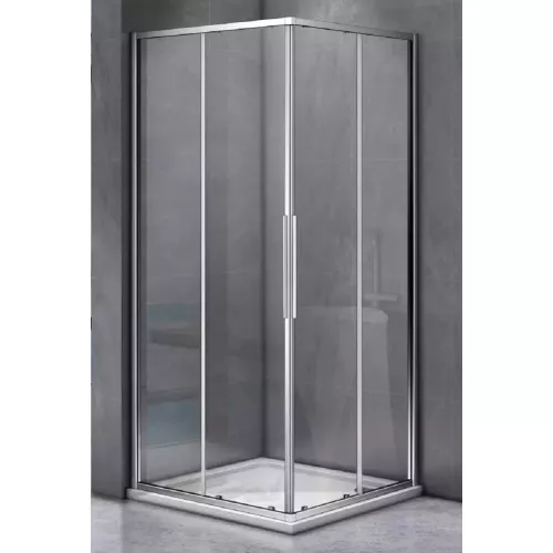 Душевые уголки Good Door  IDEA CR-C-CH/-C-B без поддона, Выбрать размер: 80x80, Цвет стекла: прозрачное, Выбрать цвет: Хром