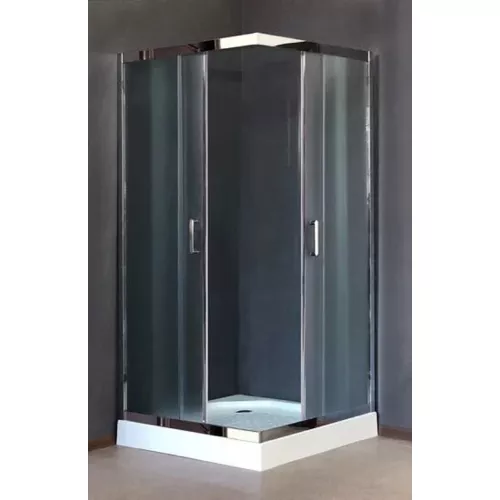 Душевой уголок Royal Bath RB HPD RB HP квадратный, Цвет стекла: матовое, Высота поддона: Низкий, Цвет профиля: Хром, Выбрать размер: 90x90