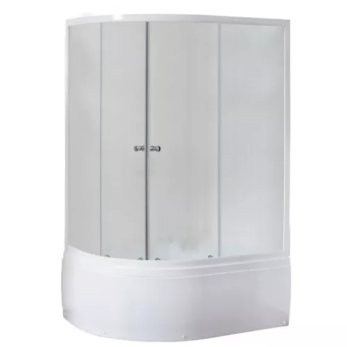 Душевые ограждения: Душевой угол Royal Bath RB 8120BK ассиметричный 1 в магазине Акватория