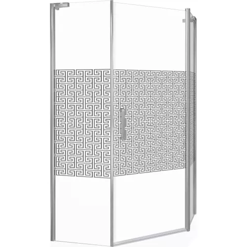 Душевой уголок Good Door  FANTASY PNT-F-CH  с зеркальн. рисунком без поддона, Выбрать размер: 100x100, Цвет стекла: с рисунком, изображение 3