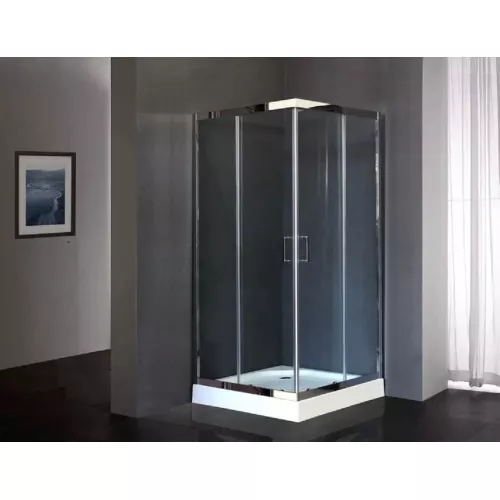 Душевой уголок Royal Bath RB HPD RB HP квадратный, Цвет стекла: прозрачное, Высота поддона: Низкий, Цвет профиля: Хром, Выбрать размер: 90x90, изображение 2