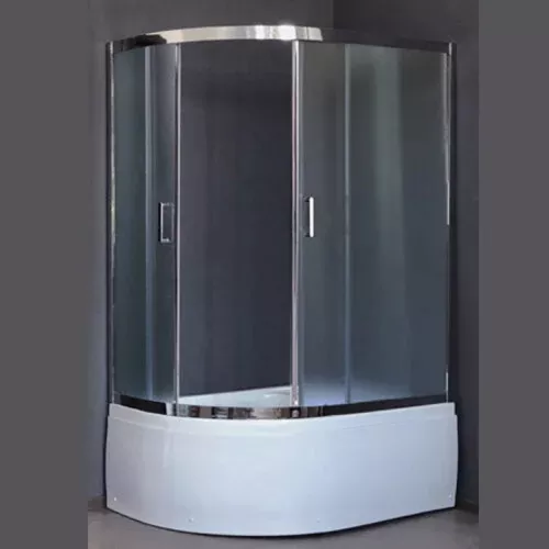 Душевой угол Royal Bath RB 8120BK ассиметричный, Цвет стекла: матовое, Цвет профиля: Хром, Ориентация: правая