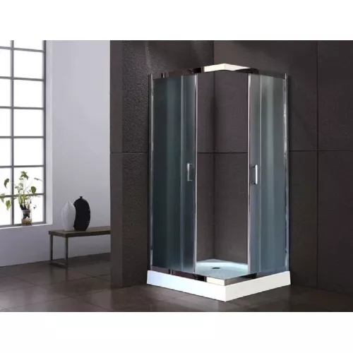 Душевой уголок Royal Bath RB HPD RB HP квадратный, Цвет стекла: матовое, Высота поддона: Низкий, Цвет профиля: Хром, Выбрать размер: 90x90, изображение 2