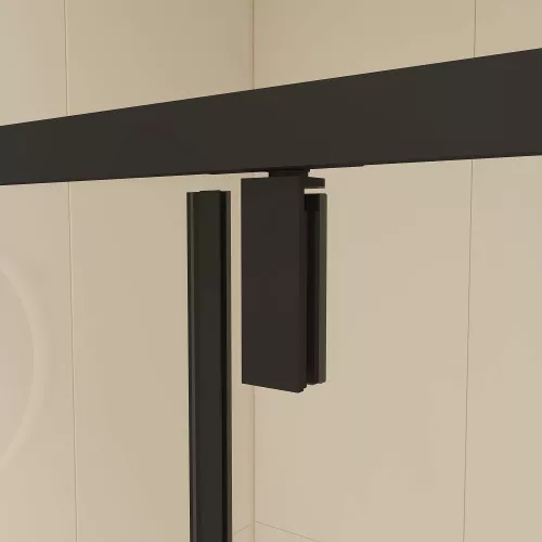 Душевой уголок RGW CL-035B прозрачное/черный, Цвет стекла: прозрачное, Цвет профиля: Черный, Выбрать размер: 900x900, изображение 4