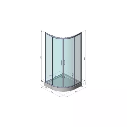 Душевое ограждение  Radomir Смарт 90х90 без поддона, изображение 3