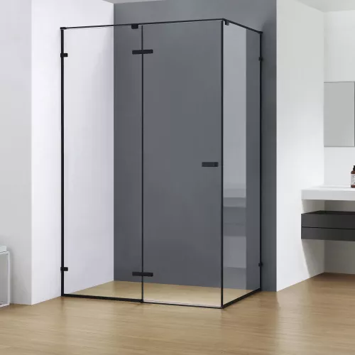 Душевой уголок RGW SV-040B прозрачное/черный, Цвет стекла: прозрачное, Цвет профиля: Черный, Выбрать размер: 1100x800