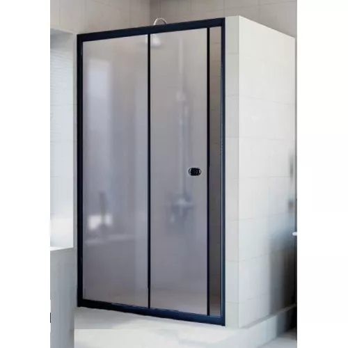 Душевая дверь Radomir Вита (матовая), Цвет стекла: матовое, Цвет профиля: Черный, Выбрать размер: 110