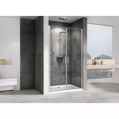 Душевая дверь ABBER Sonnenstrand AG04100C, Цвет стекла: прозрачное, Цвет профиля: Хром, Выбрать размер: 100, изображение 2