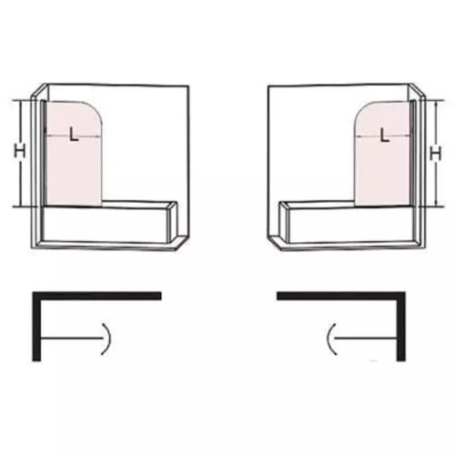 Душевая шторка  на ванну  Radomir (140*75) правая/левая, Ориентация: Левая, изображение 2