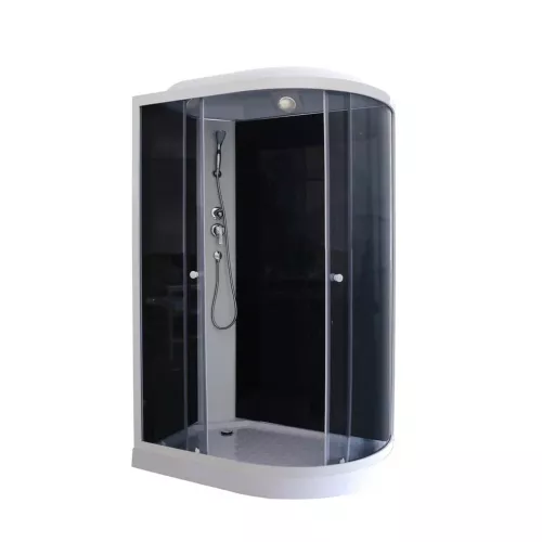 Кабина душевая  EC1231L/R  PARLY, Цвет стекла: тонированное, Высота поддона: Низкий, Цвет профиля: Белый, Выбрать размер: 120х80, Ориентация: левая, изображение 4