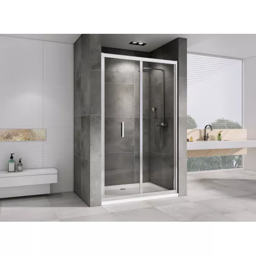 Душевая дверь ABBER Sonnenstrand прозрачное/хром складная, Цвет стекла: прозрачное, Цвет профиля: Хром, Выбрать размер: 90, изображение 2