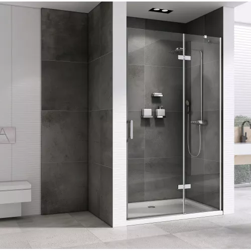 Душевая дверь ABBER Zart распашная, Цвет стекла: прозрачное, Цвет профиля: Хром, Выбрать размер: 90, изображение 2