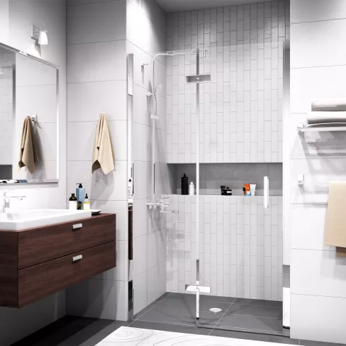 Душевая дверь WasserKRAFT Aller 10H05, Цвет стекла: прозрачное, Ориентация: Левая, Выбрать цвет: Хром, изображение 2