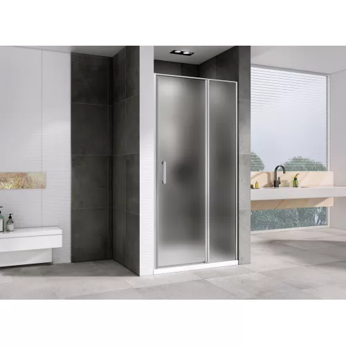 Душевая дверь ABBER Sonnenstrand  матовое/хром, Цвет стекла: матовое, Цвет профиля: Хром, Выбрать размер: 100, изображение 2
