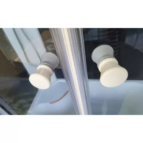 Кабина душевая  EC1221L  PARLY, Цвет стекла: тонированное, Высота поддона: Высокий, Цвет профиля: Белый, Выбрать размер: 120х80, Ориентация: левая, изображение 6