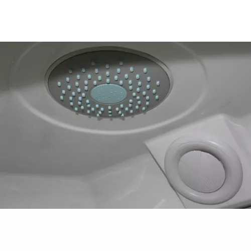 Кабина душевая  BM101/86  PARLY, Цвет стекла: матовое, Высота поддона: Средний, Цвет профиля: Белый, Выбрать размер: 100х100, изображение 5