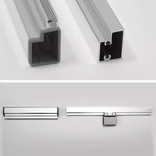 Душевая дверь WasserKRAFT Berkel телескоп. профиль, Выбрать размер: 80, изображение 6