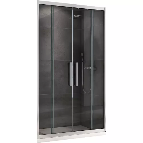 Душевая дверь ABBER Schwarzer Diamant прозрачное/хром, Цвет стекла: прозрачное, Цвет профиля: Хром, Выбрать размер: 140, изображение 2