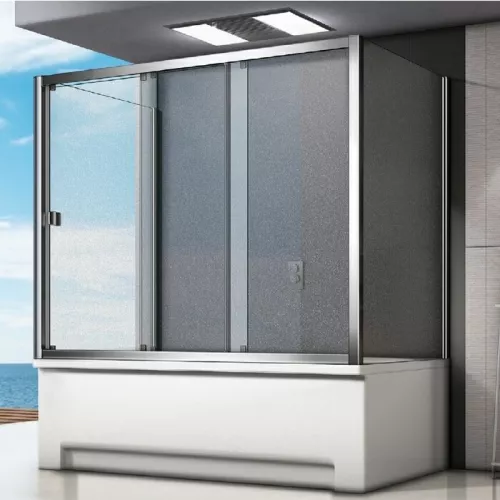 Шторка для ванны Good Door SCREEN WTW высота 140 матовое, Цвет стекла: матовое, Цвет профиля: Хром, Выбрать размер: 120, изображение 2