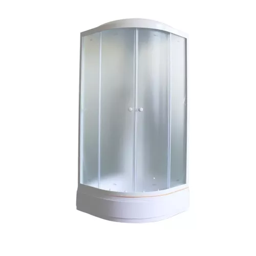 Кабина душевая  EFM921  PARLY, Цвет стекла: матовое, Высота поддона: Средний, Цвет профиля: Белый, Выбрать размер: 90х90, изображение 2
