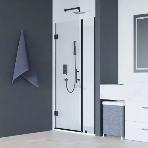 Душевая дверь RGW HO-012B, Цвет стекла: прозрачное, Цвет профиля: Черный, Выбрать размер: 120, изображение 2