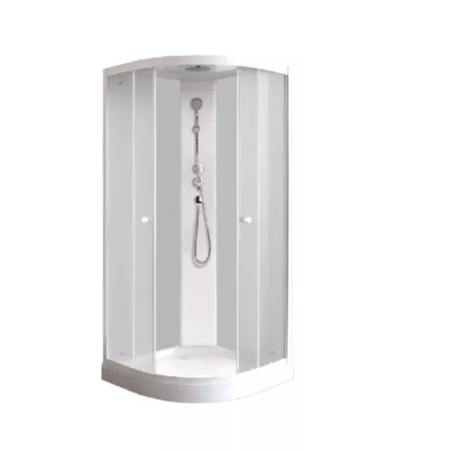 Кабина душевая EF1031  PARLY, Цвет стекла: матовое, Высота поддона: Низкий, Цвет профиля: Белый, Выбрать размер: 100х100, изображение 2