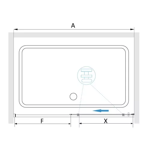 Душевая дверь RGW SV-12B, Цвет стекла: прозрачное, Цвет профиля: Черный, Выбрать размер: 100, изображение 3