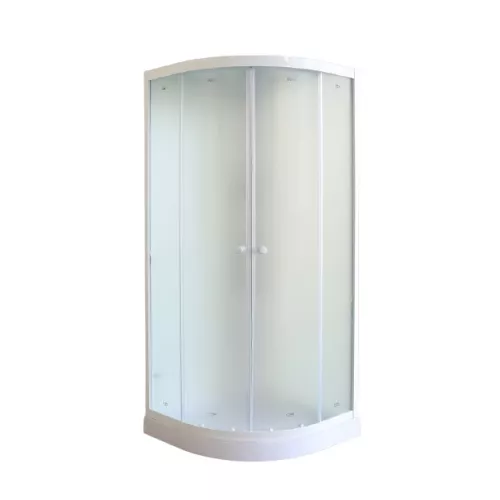 Кабина  душевая EB931 PARLY  90х90, Цвет стекла: матовое, Высота поддона: Низкий, Цвет профиля: Белый, изображение 3