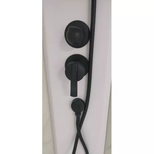 Кабина душевая  P91B  PARLY, Цвет стекла: прозрачное, Высота поддона: Низкий, Цвет профиля: Черный, Выбрать размер: 90х90, изображение 6