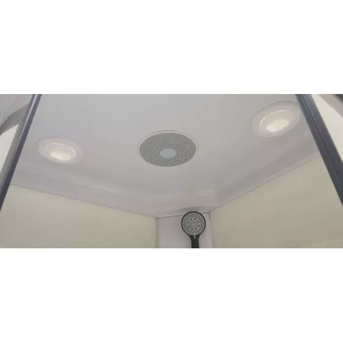 Кабина душевая  P91B  PARLY, Цвет стекла: прозрачное, Высота поддона: Низкий, Цвет профиля: Черный, Выбрать размер: 90х90, изображение 7