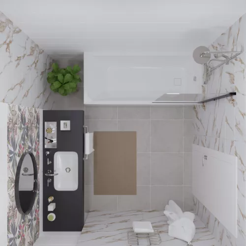 Шторка на ванну Triton Соло 75, Цвет профиля: Черный, изображение 4