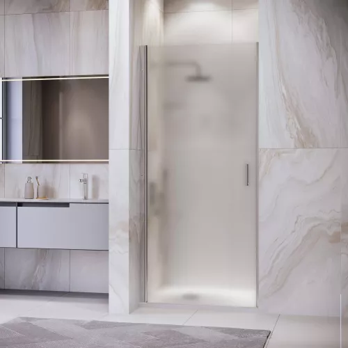 Душевая дверь RGW LE-003, Цвет стекла: матовое-сатинат, Цвет профиля: Хром, Выбрать размер: 60